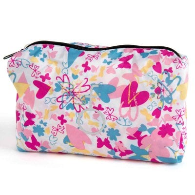 HairFlair Softhood Hearts and Butterflies Storage Bag